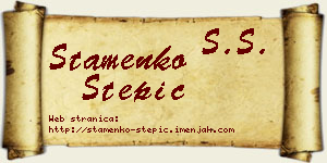 Stamenko Stepić vizit kartica
